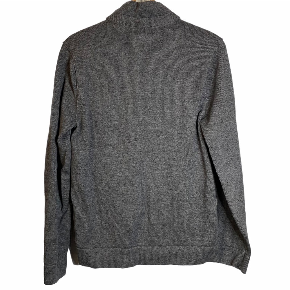 Banana Republic Gray Cotton Knit Sweater Jacket Cardigan Pockets Medium M - Picture 2 of 16